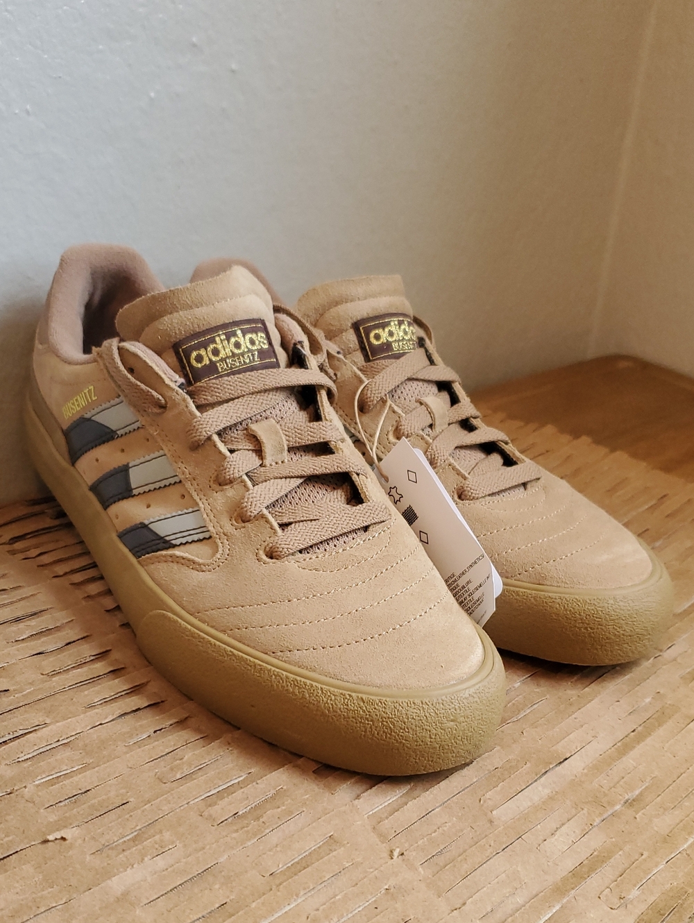NWT.Dime X Adidas Busenitz Vulc 2.0 Suede Skate Sneakers Cardboard Colorway M8.5